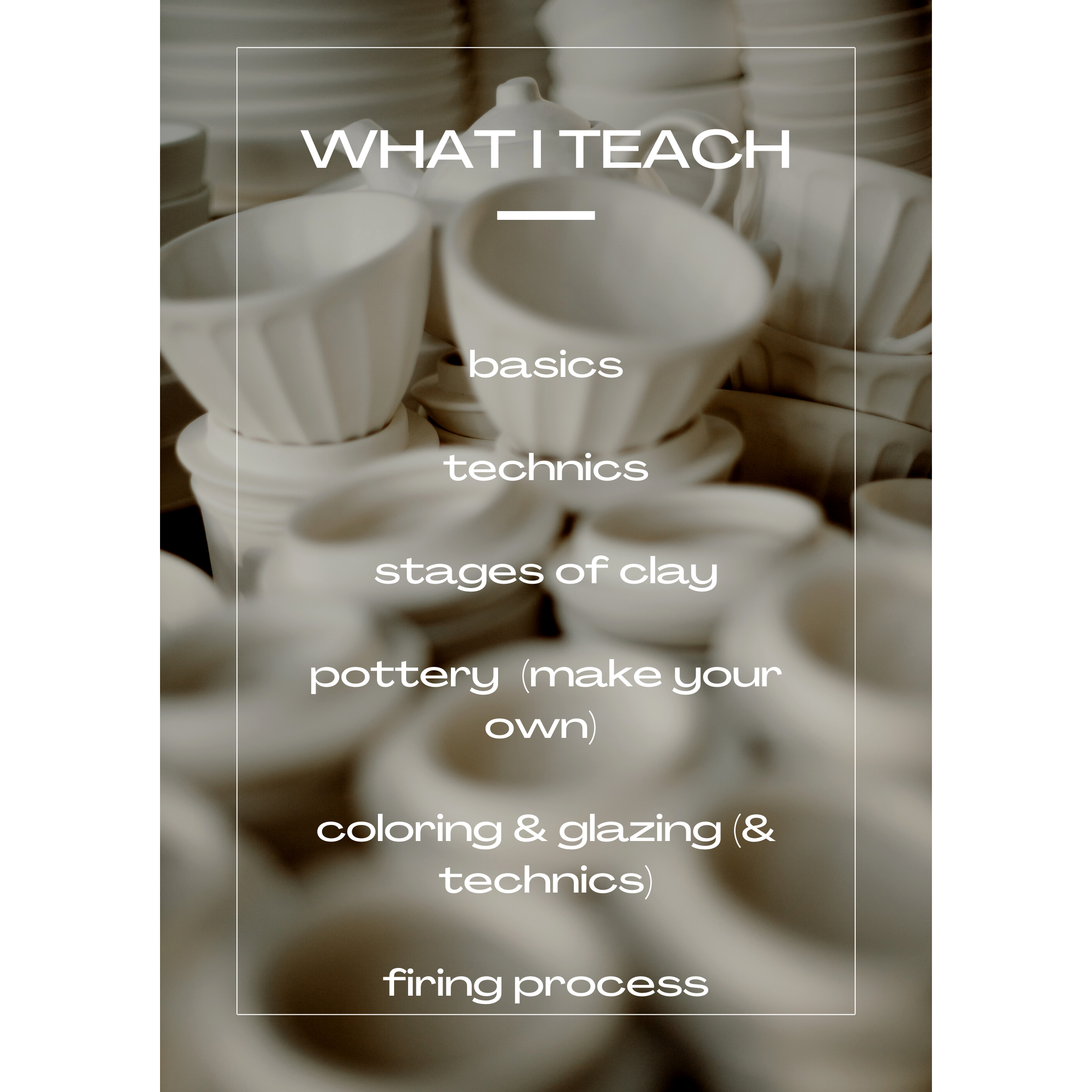 LINZ| MATCHA & CLAY (one part Class): HWYD