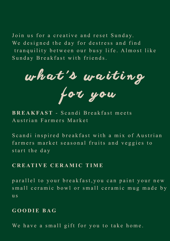 Sunday Scandi Breakfast & Ceramic Painting